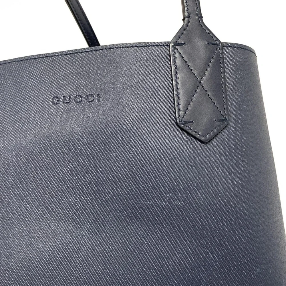 Gucci GG Blooms Tote Bag 546323 Blue Black Multi PVC Leather - Picture 14 of 14